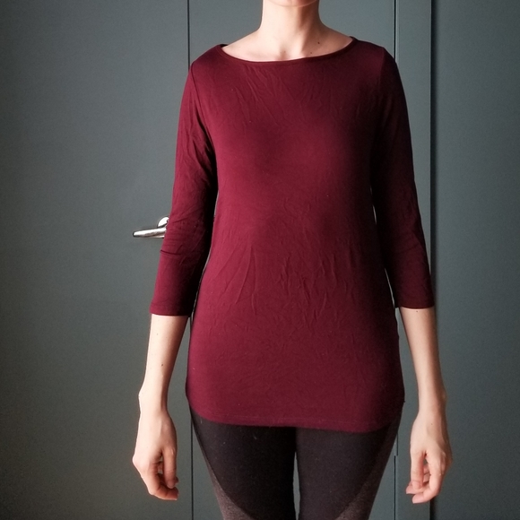 Amour Vert plum Francoise tee - Picture 1 of 5